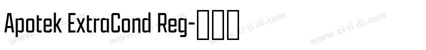 Apotek ExtraCond Reg字体转换